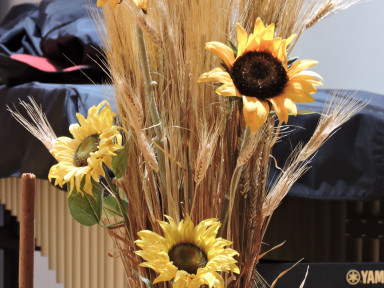 Jesensko okrasitev je pripravila učiteljica Nika Hribar