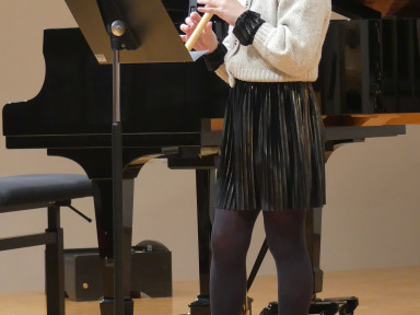 Razredni nastop učencev saksofona in kljunaste flavte